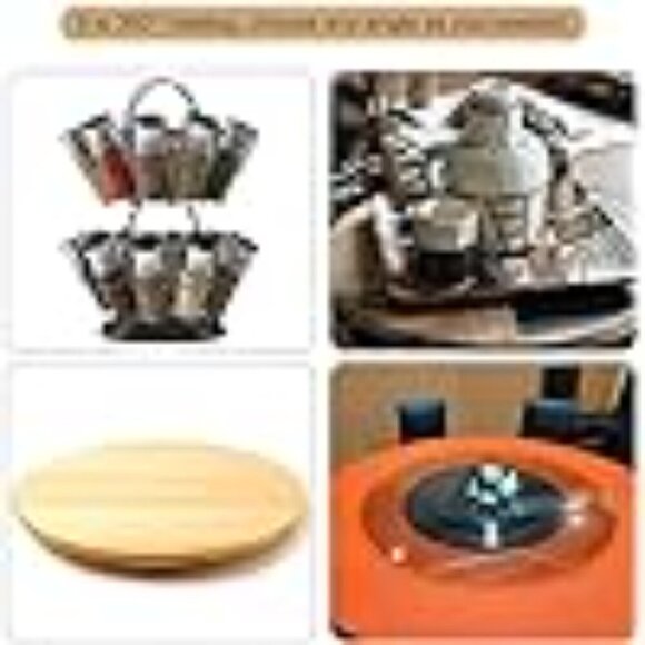 2 inch Clear Rotating Swivel Stand Lazy Susan Turntable Display - Picture 5 of 7